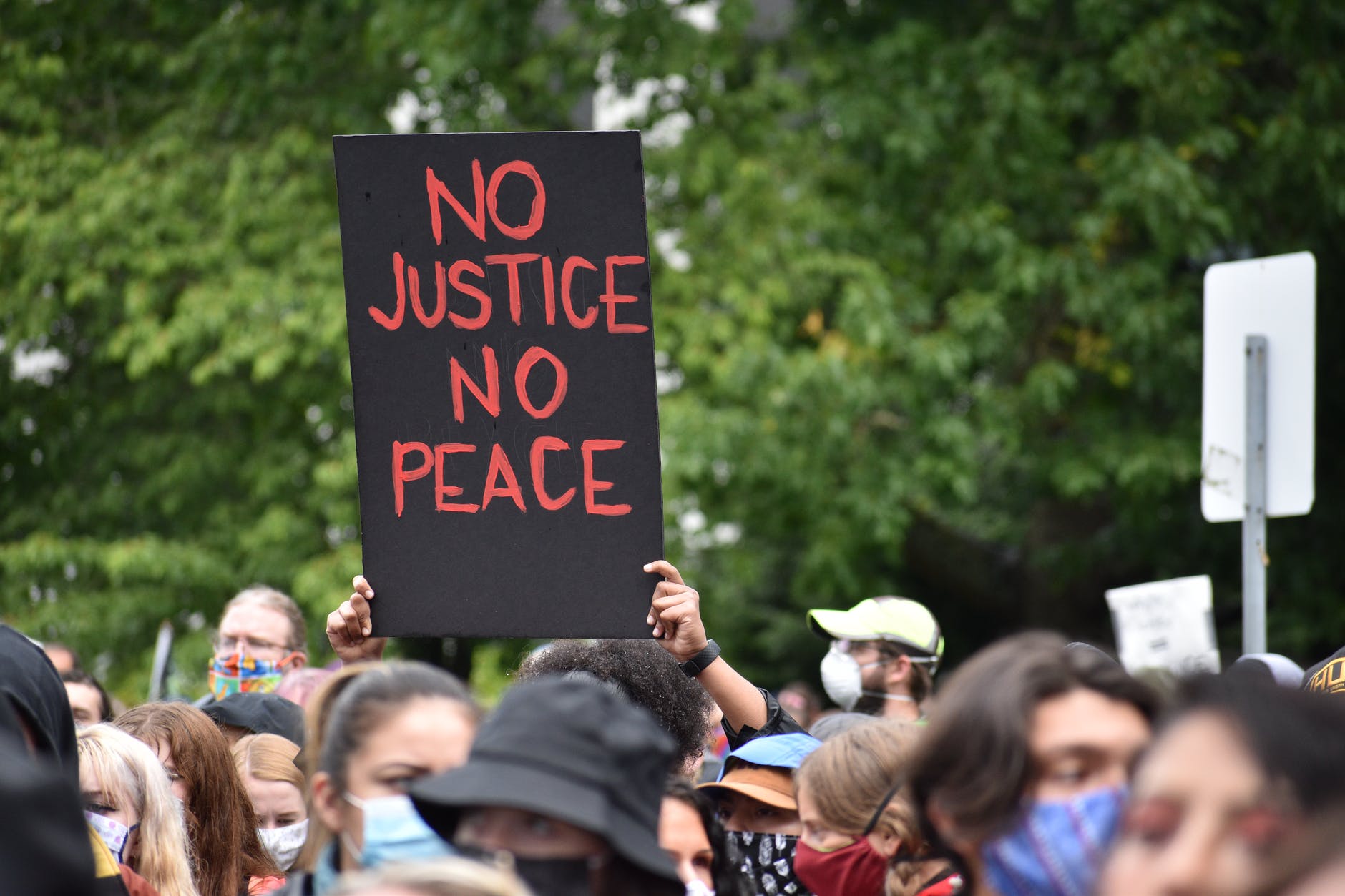 people protesting for justice